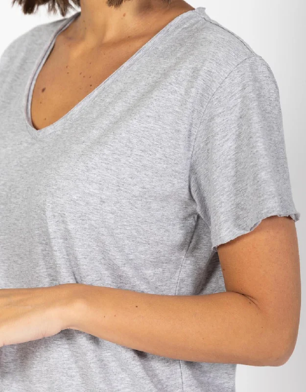 Original V Neck T-Shirt - Grey Marle