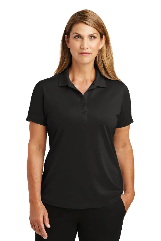 CornerStone Womens Select Moisture Wicking Short Sleeve Polo Shirt - Black