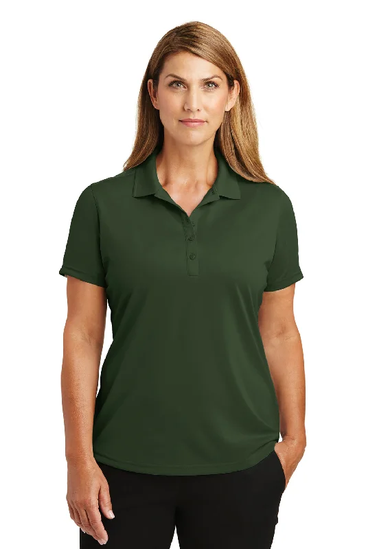 CornerStone Womens Select Moisture Wicking Short Sleeve Polo Shirt - Dark Green