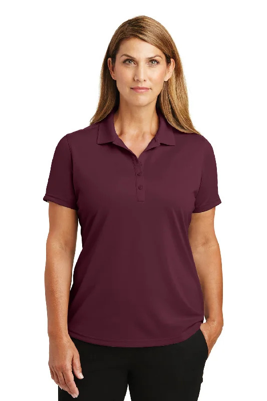 CornerStone Womens Select Moisture Wicking Short Sleeve Polo Shirt - Maroon