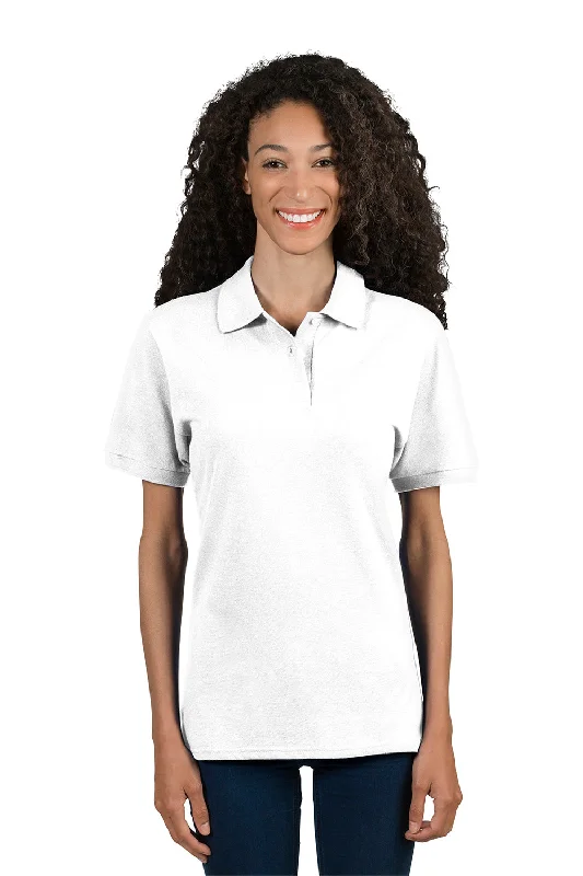 Jerzees Womens Short Sleeve Polo Shirt - White