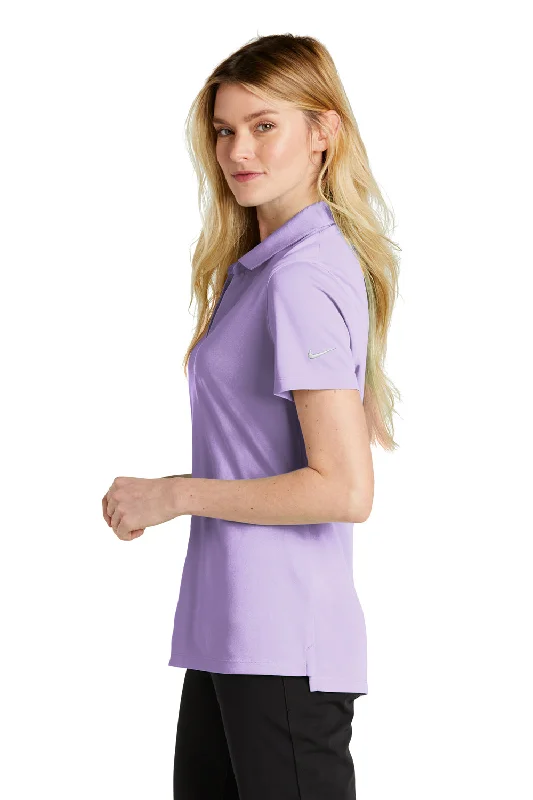 Nike Womens Dri-Fit Moisture Wicking Micro Pique 2.0 Short Sleeve Polo Shirt - Urban Lilac Purple