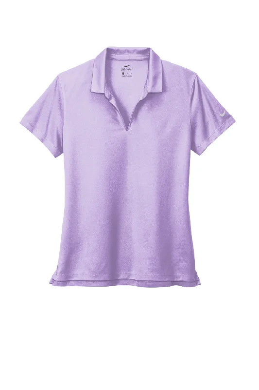 Nike Womens Dri-Fit Moisture Wicking Micro Pique 2.0 Short Sleeve Polo Shirt - Urban Lilac Purple