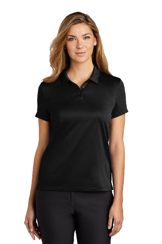 Nike Womens Essential Dri-Fit Moisture Wicking Short Sleeve Polo Shirt - Black