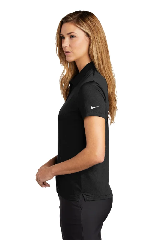 Nike Womens Essential Dri-Fit Moisture Wicking Short Sleeve Polo Shirt - Black