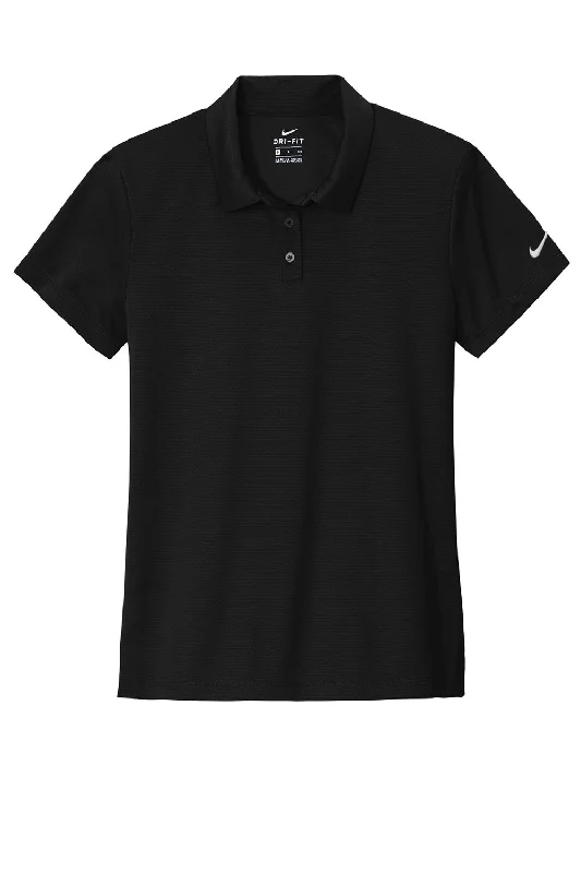 Nike Womens Essential Dri-Fit Moisture Wicking Short Sleeve Polo Shirt - Black