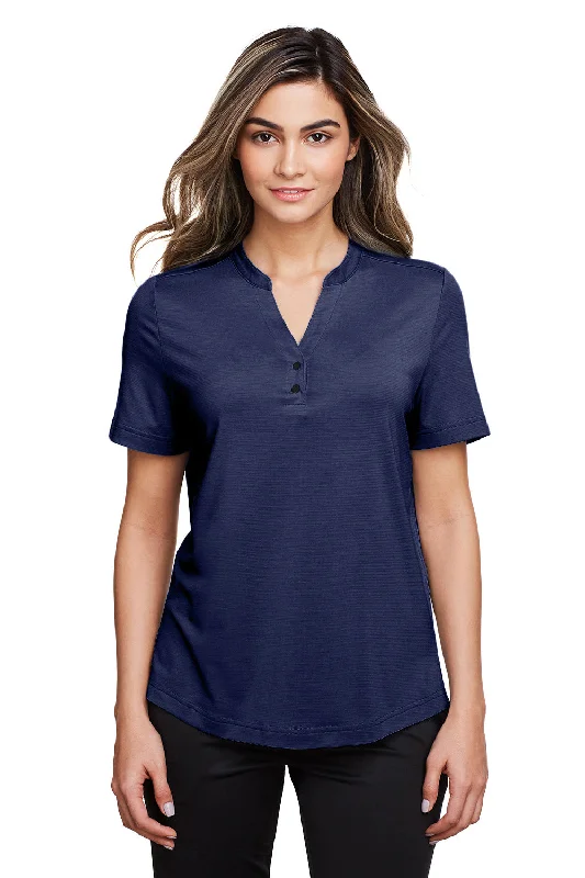 North End Womens Jaq Performance Moisture Wicking Short Sleeve Polo Shirt - Classic Navy Blue