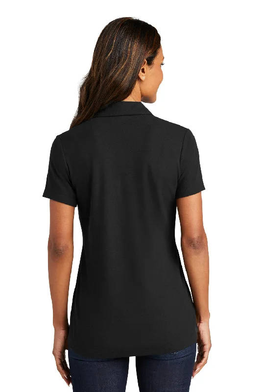 Port Authority Womens C-FREE Pique Short Sleeve Polo Shirt - Black