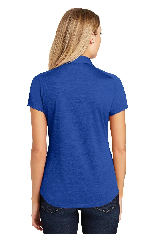 Port Authority Womens Digi Heather Performance Moisture Wicking Short Sleeve Polo Shirt - True Royal Blue