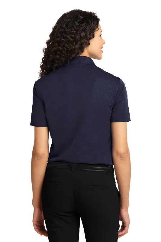 Port Authority Womens Dry Zone Moisture Wicking Short Sleeve Polo Shirt - Navy Blue