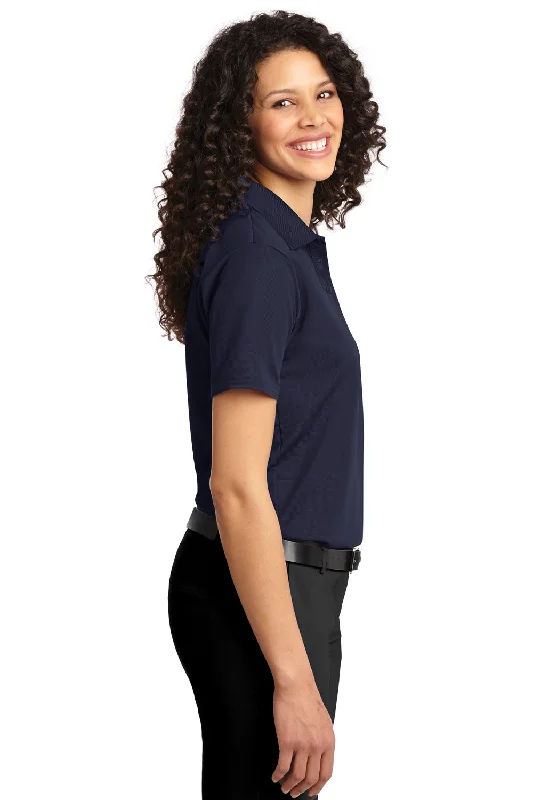 Port Authority Womens Dry Zone Moisture Wicking Short Sleeve Polo Shirt - Navy Blue