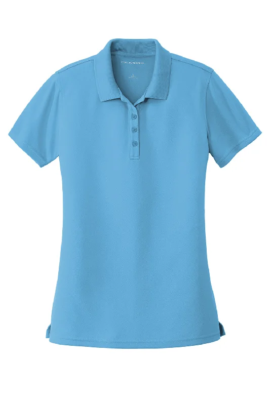 Port Authority Womens Dry Zone Moisture Wicking Short Sleeve Polo Shirt - Carolina Blue