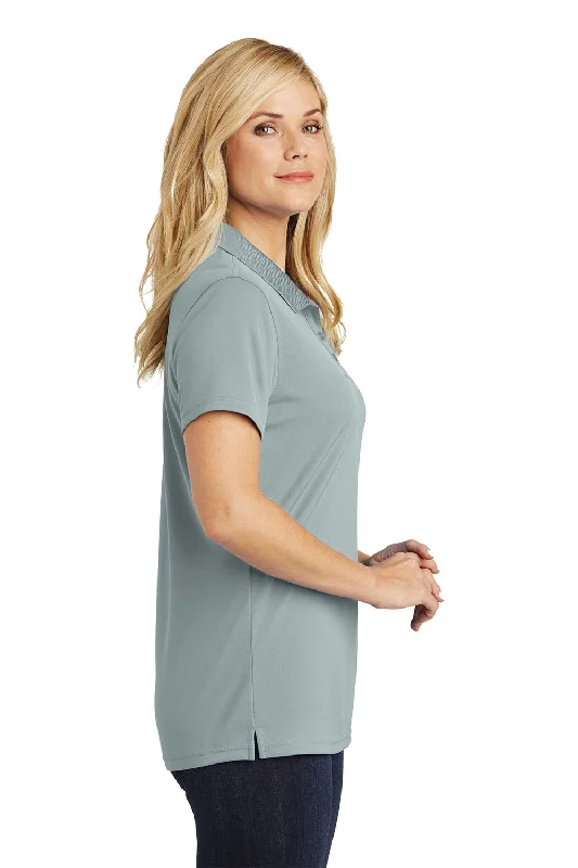 Port Authority Womens Dry Zone Moisture Wicking Short Sleeve Polo Shirt - Gusty Grey