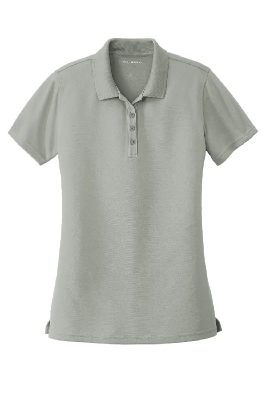 Port Authority Womens Dry Zone Moisture Wicking Short Sleeve Polo Shirt - Gusty Grey