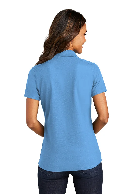 Port Authority Womens EZPerformance Moisture Wicking Short Sleeve Polo Shirt - Carolina Blue