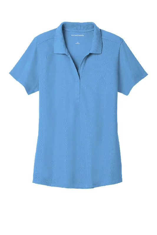 Port Authority Womens EZPerformance Moisture Wicking Short Sleeve Polo Shirt - Carolina Blue