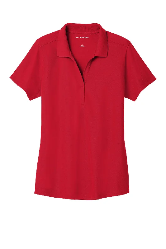 Port Authority Womens EZPerformance Moisture Wicking Short Sleeve Polo Shirt - Apple Red