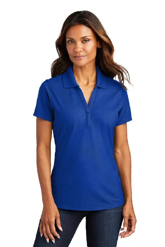 Port Authority Womens EZPerformance Moisture Wicking Short Sleeve Polo Shirt - True Royal Blue