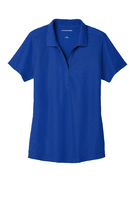 Port Authority Womens EZPerformance Moisture Wicking Short Sleeve Polo Shirt - True Royal Blue