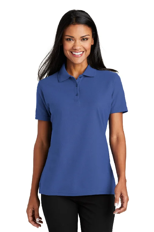 Port Authority Womens Moisture Wicking Short Sleeve Polo Shirt - Royal Blue