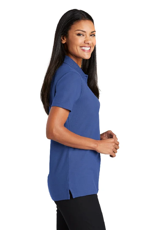 Port Authority Womens Moisture Wicking Short Sleeve Polo Shirt - Royal Blue