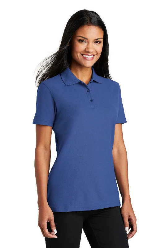 Port Authority Womens Moisture Wicking Short Sleeve Polo Shirt - Royal Blue