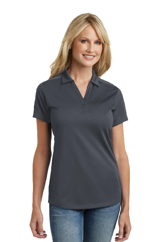 Port Authority Womens Moisture Wicking Short Sleeve Polo Shirt - Graphite Grey