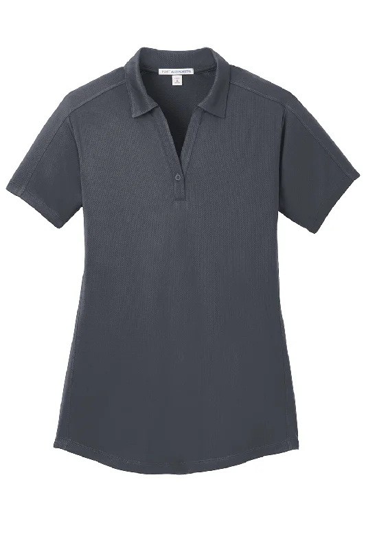 Port Authority Womens Moisture Wicking Short Sleeve Polo Shirt - Graphite Grey