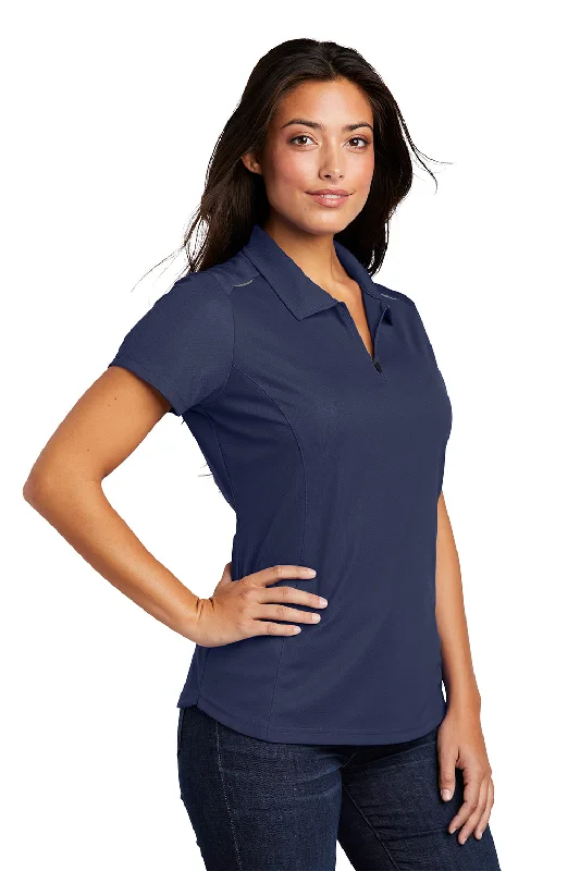 Port Authority Womens Moisture Wicking Short Sleeve Polo Shirt - True Navy Blue