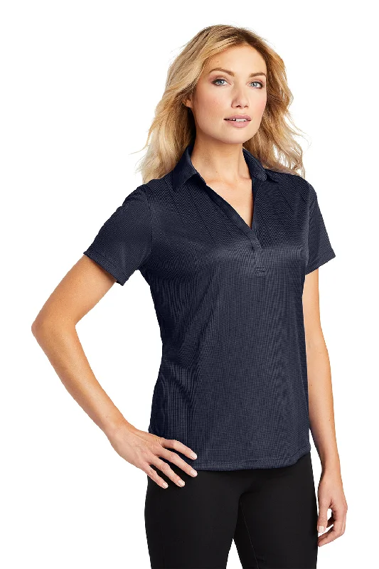 Port Authority Womens Performance Moisture Wicking Short Sleeve Polo Shirt - True Navy Blue