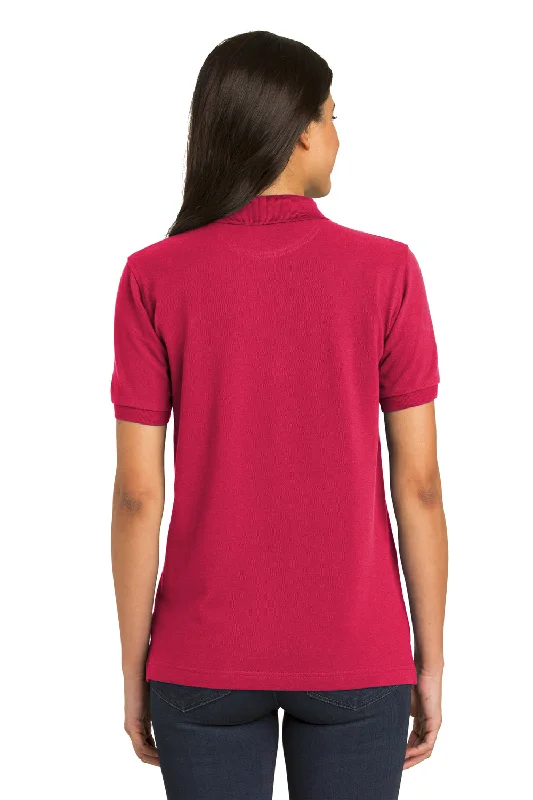 Port Authority Womens Shrink Resistant Short Sleeve Polo Shirt - Red