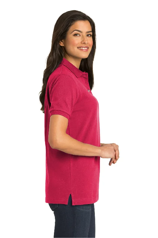 Port Authority Womens Shrink Resistant Short Sleeve Polo Shirt - Red