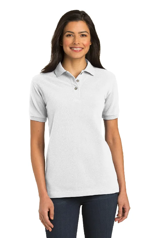 Port Authority Womens Shrink Resistant Short Sleeve Polo Shirt - White