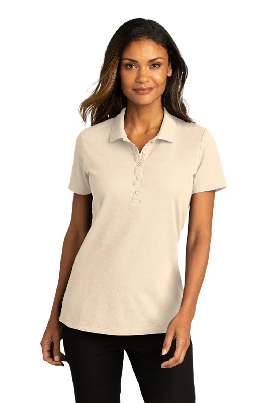 Port Authority Womens React SuperPro Snag Resistant Short Sleeve Polo Shirt - Ecru