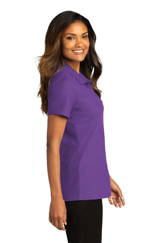 Port Authority Womens React SuperPro Snag Resistant Short Sleeve Polo Shirt - Purple