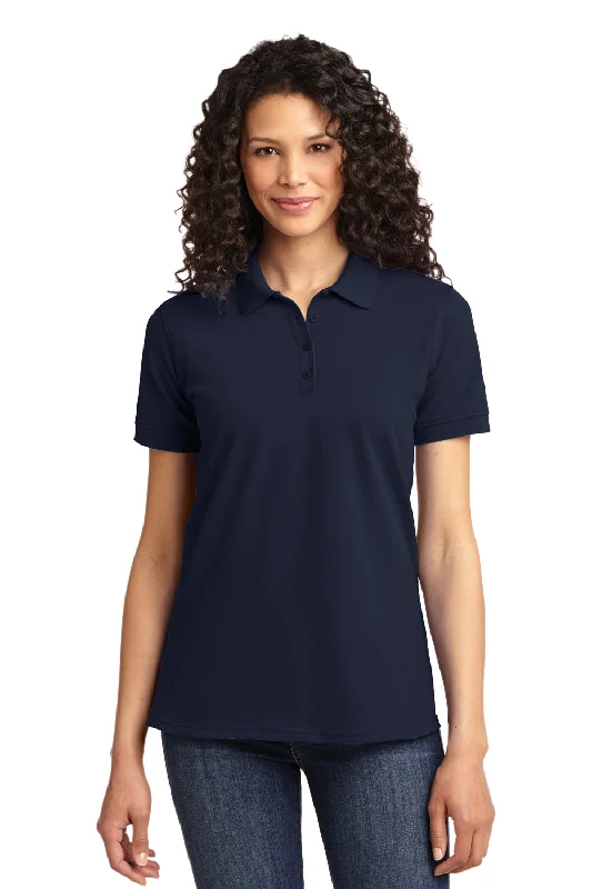 Port & Company Womens Core Stain Resistant Short Sleeve Polo Shirt - Deep Navy Blue