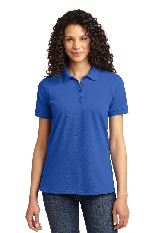 Port & Company Womens Core Stain Resistant Short Sleeve Polo Shirt - Royal Blue