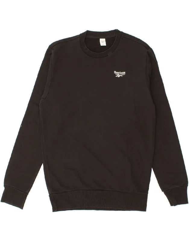 REEBOK Mens Sweatshirt Jumper Small Black