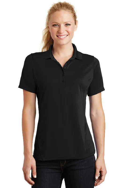 Sport-Tek Womens Dry Zone Moisture Wicking Short Sleeve Polo Shirt - Black