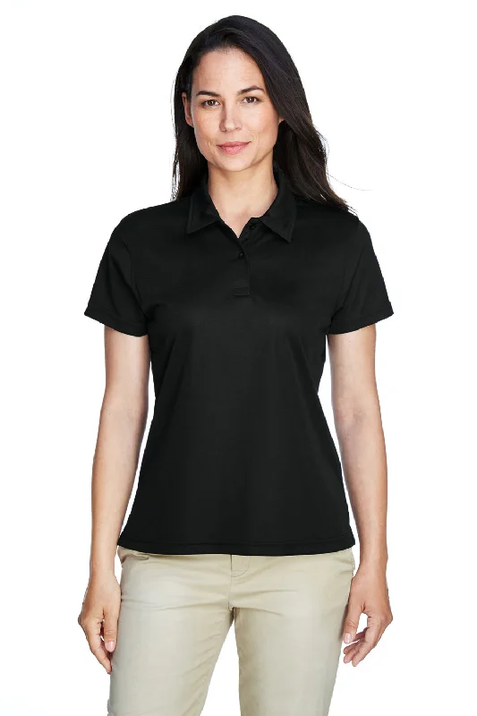 Team 365 Womens Command Performance Moisture Wicking Short Sleeve Polo Shirt - Black