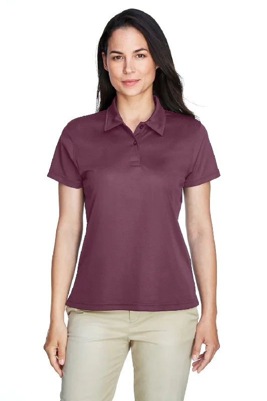 Team 365 Womens Command Performance Moisture Wicking Short Sleeve Polo Shirt - Dark Maroon