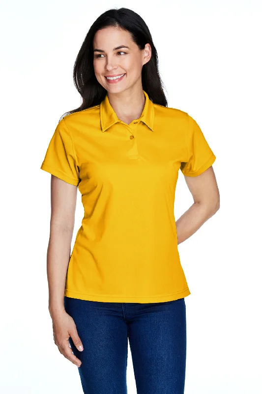 Team 365 Womens Command Performance Moisture Wicking Short Sleeve Polo Shirt - Athletic Gold