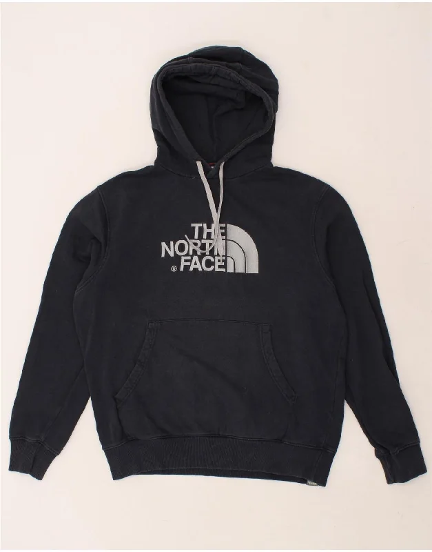 THE NORTH FACE Mens Graphic Hoodie Jumper Large Navy Blue Cotton