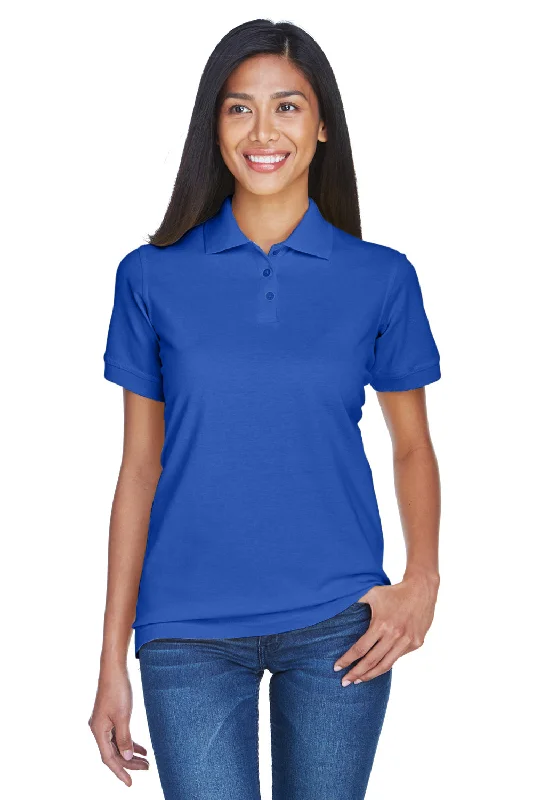 UltraClub Womens Classic Short Sleeve Polo Shirt - Royal Blue